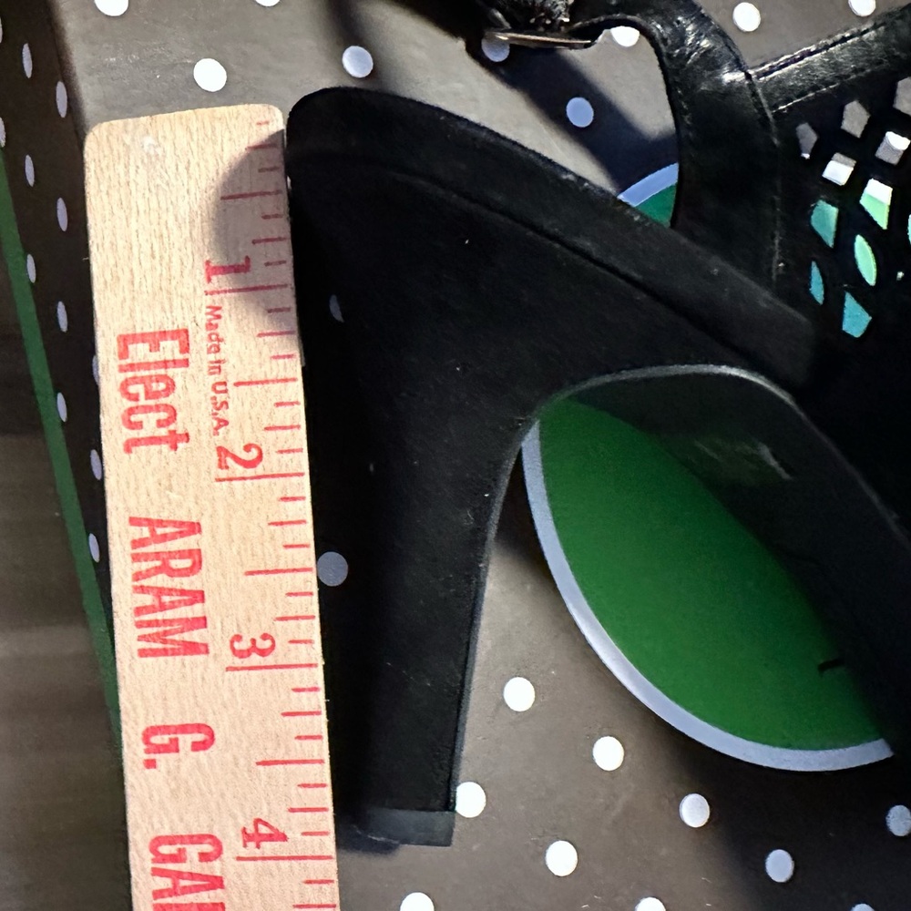 Kelly & Katie Black Micro SU dress heels - Picture 9 of 13